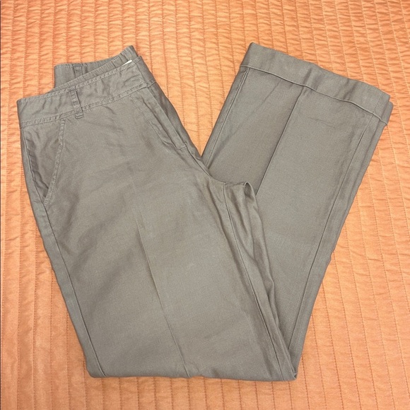 Sundance Wide Leg Cuffed Linen Blend Trouser Dress Pants Blush Purple Sz 10 - Picture 12 of 12